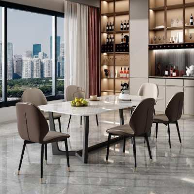 现代餐桌椅组合3D模型下载